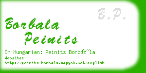 borbala peinits business card